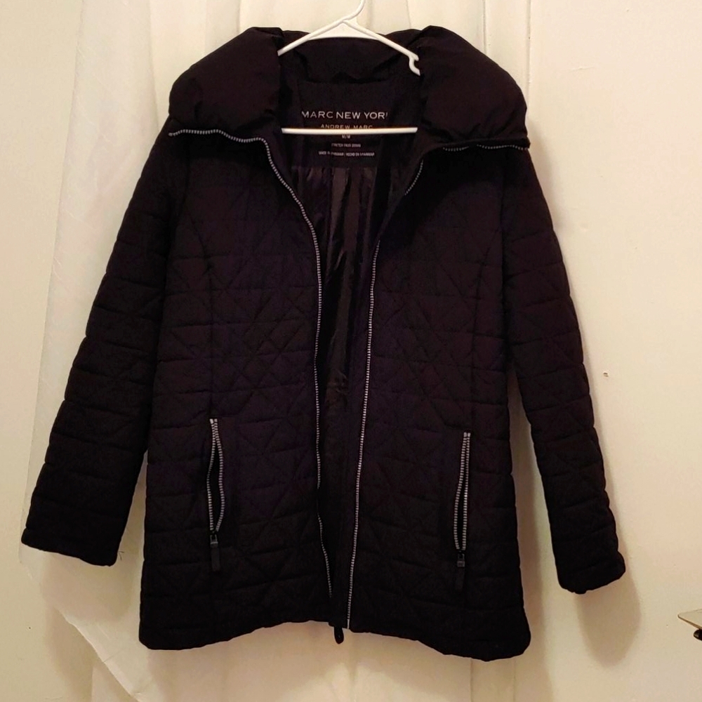 Medium Black Faux Down Coat